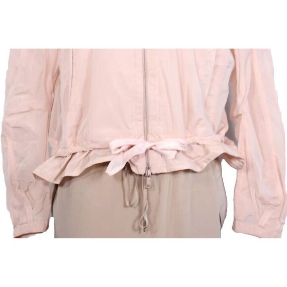 Luisa Cerano Women's 8 Light Pink Jacket 498510 Full Zip Windbreaker Long Sleeve - Picture 3 of 13